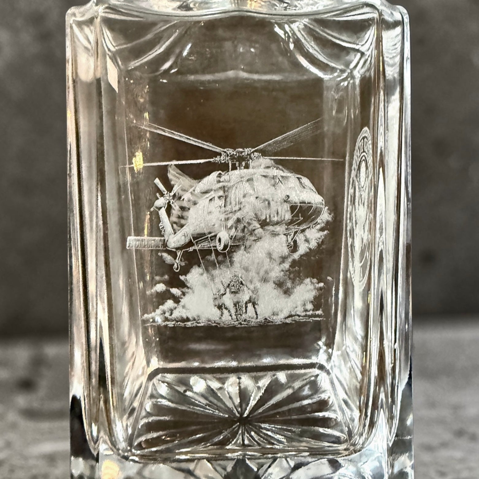 Custom Engraved Military Whiskey Decanter – Glass & Glory Veteran Owned